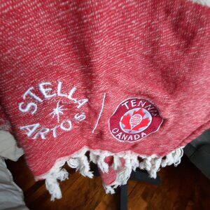 Stella Artois promotional tennis towel for Tennis Canada 90% cotton, fringed